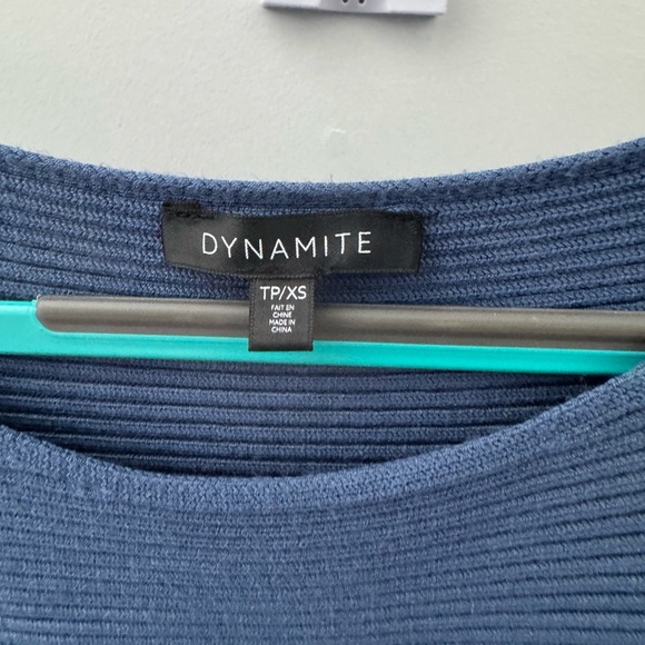 Blue Ribbed Sweater - Picture 3 of 3